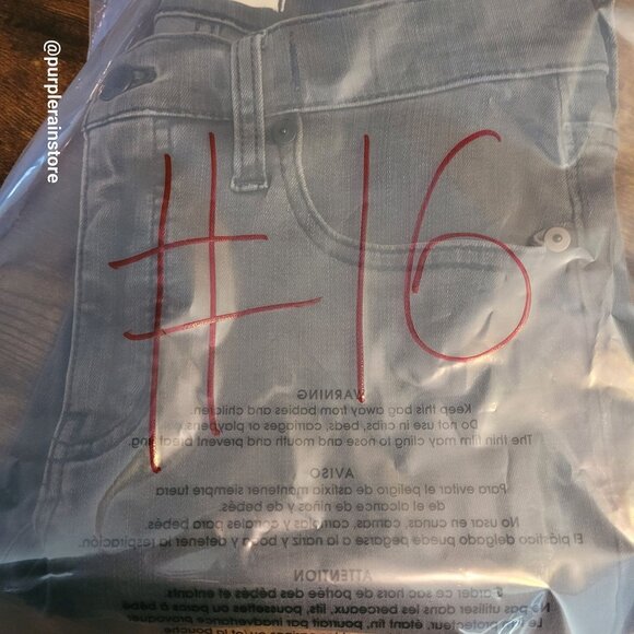 Madewell Jeans 26 Mid Rise 9" Skinny Black Sea Wash Tummy Control Stretch Denim - Picture 14 of 14